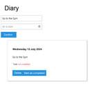 Diary in JavaScript